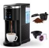 COWSAR 2-in-1 Single Serve Cup Drip Coffee Maker, for K-Cup Coffee Capsule Pod, Coffee Powder in Black - Thumbnail 1