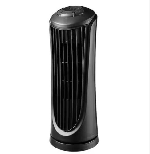 Hampton Bay 14 in. Oscillating Personal Desk Tower Fan in Black - Lot 535JF