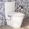 Hanikes ADA Height Dual Flush Toilet in White 1.1/1.6 GPF with Warm Bidet Attachment, Multi Clean & Nozzle Guard - Thumbnail 1