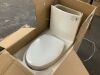 Hanikes ADA Height Dual Flush Toilet in White 1.1/1.6 GPF with Warm Bidet Attachment, Multi Clean & Nozzle Guard - Thumbnail 3