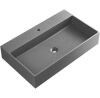 SERENE VALLEY 32 in. Wall-Mount Install or On Countertop Bathroom Sink with Single Faucet Hole in Matte Gray - Thumbnail 1