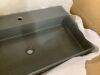 SERENE VALLEY 32 in. Wall-Mount Install or On Countertop Bathroom Sink with Single Faucet Hole in Matte Gray - Thumbnail 3