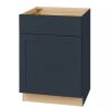 Hampton Bay Avondale 24 in. W x 24 in. D x 34.5 in. H Ready to Assemble Plywood Shaker Base Kitchen Cabinet in Ink Blue - Thumbnail 1