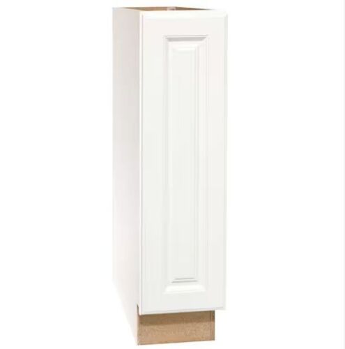 Lot of (2) Hampton Bay Hampton 9 in. W x 24 in. D x 34.5 in. H Assembled Base Cabinet in Satin White - Lot 239JF