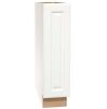 Lot of (2) Hampton Bay Hampton 9 in. W x 24 in. D x 34.5 in. H Assembled Base Cabinet in Satin White - Thumbnail 1