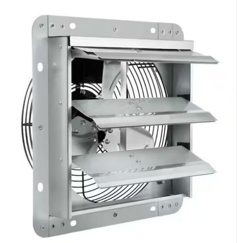 VEVOR 10 in. Shutter Exhaust Fan High-Speed 820 CFM Aluminum Wall Mount Attic Fan, Wall Fan with Ventilation and Cooling - Lot 537JF