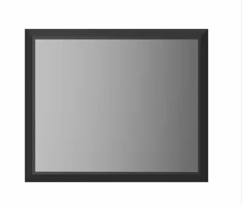 Swafrrt Modern Black 36 in W x 30 in. H Thick Metal Rectangle Framed Mirror - Lot 632JF