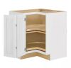 Hampton Bay Avondale 32 in. W x 32 in. D x 34.5 in. H Ready to Assemble Plywood Shaker Lazy Susan Corner Cabinet in Alpine White - Thumbnail 1