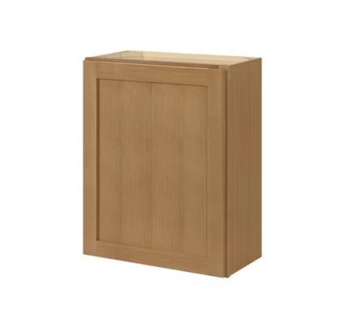 Hampton Bay Avondale 24 in. W x 12 in. D x 30 in. H Ready to Assemble Plywood Shaker Wall Kitchen Cabinet in White Oak - Lot 323JF