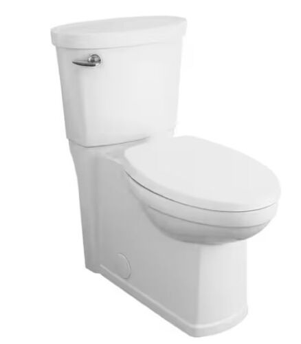 American Standard Cadet 3 Decor Tall Height 2-Piece 1.28 GPF Single Flush Elongated Toilet with Seat - Tank Lid Broken - Lot 84JF