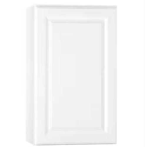Hampton Bay Hampton 18 in. W x 12 in. D x 30 in. H Assembled Wall Cabinet in Satin White - Lot 330JF