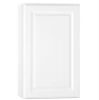Hampton Bay Hampton 18 in. W x 12 in. D x 30 in. H Assembled Wall Cabinet in Satin White - Thumbnail 1