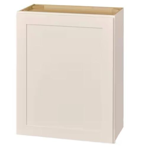 Hampton Bay Avondale 24 in. W x 12 in. D x 30 in. H Ready to Assemble Plywood Shaker Wall Kitchen Cabinet in Antique White - Lot 423JF
