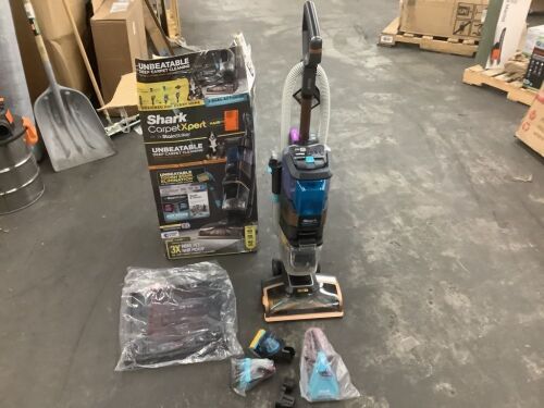 Shark Carpetxpert Hairpro Pet with StainStriker, Corded Deep Rug and Upholstery Upright Carpet Cleaner in Metallics - Lot 429JF
