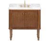Home Decorators Collection Collette 36 in. Single Sink Cinnamon Oak Bath Vanity with Carrara White Marble Top - Thumbnail 1