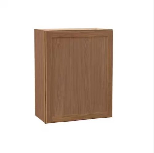 Hampton Bay Sinclair 24 in. W x 12 in. D x 30 in. H Assembled Wall Cabinet in Shaker Saddle Oak - Lot 435JF