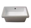 Lot of (2) 18 in . Undermount Rectangular Bathroom Sink with Overflow Drain in White Ceramic - Thumbnail 1