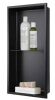 AKDY 12 in. W x 24 in. H x 4 in. D 18-Gauge Stainless Steel Double Shelf Bathroom Shower Wall Niche in Matte Black - Thumbnail 1