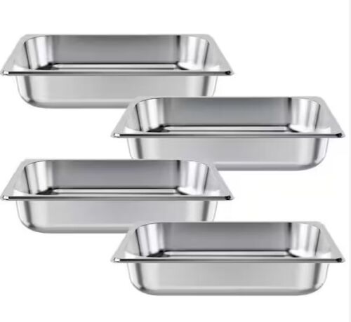 VEVOR 15.2 qt Stainless Steel Steam Pan, 4 pack - Lot 528JF