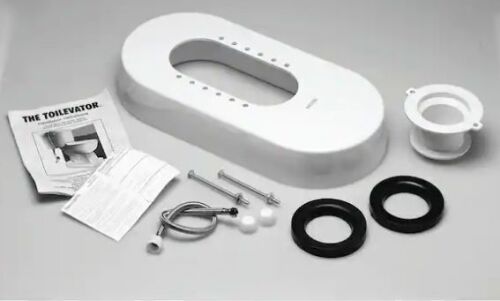 15¼ in. W x 28¾ in. L x 3½ in. H Toilet Riser for Larger Base Toilets in White, 500 lbs. Capacity - Lot 635JF