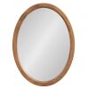 Kate and Laurel Hogan 18 in. W x 24 in. H Rustic Brown Oval Farmhouse Framed Decorative Wall Mirror - Thumbnail 1