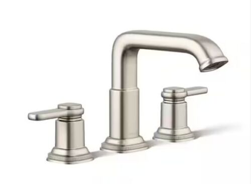 KOHLER Numista 8 in. Widespread Double Handle Bathroom Faucet in Vibrant Brushed Nickel - Lot 724JF
