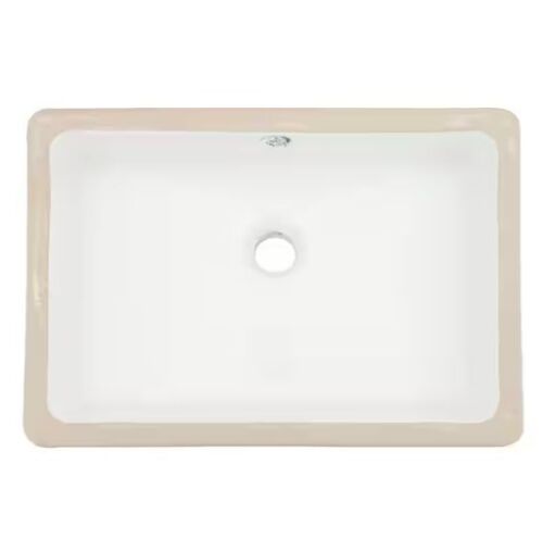 Lot of (2) cadeninc 18 in. x 12 in. White Ceramic Rectangular Undermount Bathroom Sink with Overflow - Lot 717JF