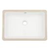 Lot of (2) cadeninc 18 in. x 12 in. White Ceramic Rectangular Undermount Bathroom Sink with Overflow - Thumbnail 1