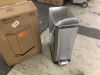 Home Zone Living 11.9 Gal. Stainless Steel Step on Kitchen Trash Can with Soft Close Lid and Slim Shape - Thumbnail 2