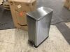 Home Zone Living 11.9 Gal. Stainless Steel Step on Kitchen Trash Can with Soft Close Lid and Slim Shape - Thumbnail 3