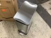 Home Zone Living 11.9 Gal. Stainless Steel Step on Kitchen Trash Can with Soft Close Lid and Slim Shape - Thumbnail 4