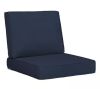 Lot of (6) Outdoor Chair Cushions 19 x 20 + 23 x 24 in. Deep Seat and Backrest Cushion in Dark Blue - Thumbnail 1