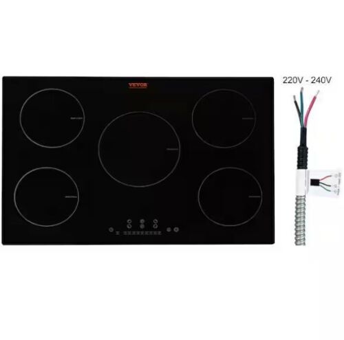 VEVOR Built-in Electric Cooktop 30 in. 5 Burners Induction Stove Top 9200 Watt - Lot 74JF