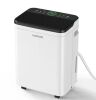 70 pt. 5,000 sq. ft. Dehumidifier in White with Drain Hose and Bucket, Auto Defrost, Low Noise, Ion-Air Purifying - Thumbnail 1