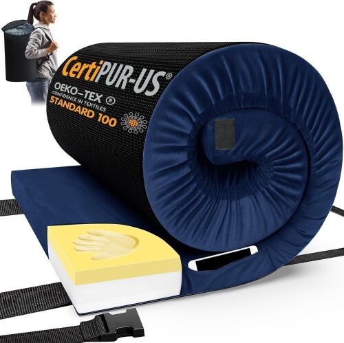 Memory Foam Sleeping Pad, Queen - Lot 102JF