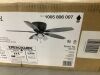 Hampton Bay Sidlow 52 in. Indoor LED Bronze Hugger Dry Rated Ceiling Fan with 5 QuickInstall Reversible Blades and Light Kit - Thumbnail 5