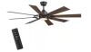 Home Decorators Collection Makenna 60 in. Indoor/Outdoor Matte Black Ceiling Fan with Integrated LED with Light Kit, DC Motor and Remote - Thumbnail 1