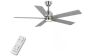 Hampton Bay Zandra 52 in. White Changing Integrated LED Indoor Brushed Nickel Ceiling Fan w/Light Kit and Remote Powered by Hubspace - Thumbnail 1