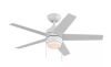 Hampton Bay Mena 44 in. LED Indoor/Outdoor Matte White Ceiling Fan with Light Kit and Reversible Blades Included - Thumbnail 1