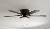 Hampton Bay Hugger 52 in. LED Indoor Black Ceiling Fan with Light Kit - Thumbnail 1