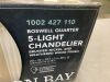 Hampton Bay Boswell Quarter 20 in. 5-Light Brushed Nickel Farmhouse Square Pendant Chandelier with Weathered Wood Accents - Thumbnail 3