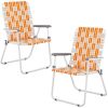 Patio Folding Web Lawn Chair Set, 2 pack - Thumbnail 1