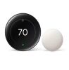 Google Nest Learning Thermostat (4th Gen) with Nest Temperature Sensor (2nd Gen) - Polished Obsidian - Thumbnail 1