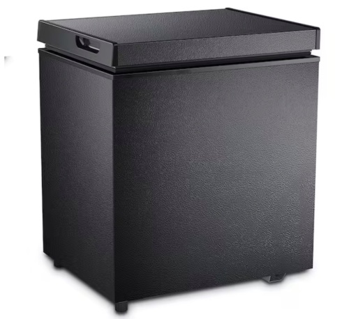 Cowsar Garage Ready 20.67 in. 1.8 cu. ft. Manual Defrost Chest Freezer with Temperature Alarm Chest Freezer in Black - Lot 28JF