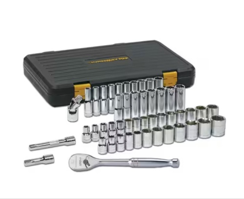 GEARWRENCH 120XP 1/2 in. Drive 6-Point Standard & Deep SAE/Metric Ratchet and Socket Mechanics Tool Set (49-Piece) - Lot 33JF