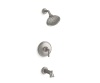 KOHLER Capilano Single-Handle 3-Spray Tub and Shower Faucet in Vibrant Brushed Nickel - Thumbnail 1