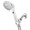 Waterpik 5-Spray Patterns 4.25 in. Single Wall Mount Adjustable Shower Care Handheld Shower Head 1.8 GPM in Chrome - Thumbnail 1