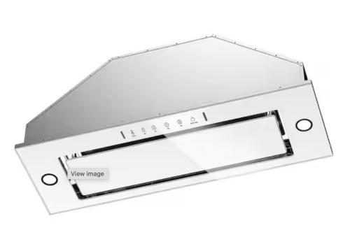 VIKIO 28 in. 900 CFM Ductless Convertible Insert Range Hood in Stainless Steel and White Glass with LED Lights - Lot 148JF