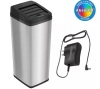 iTouchless 14 Gal. / 53 Liter Stainless Steel Sliding Lid Household Metal Trash Can with Sensor Lid and Odor Filter - Thumbnail 1