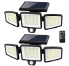 Angel Sar 2-Pack Outdoor Solar 210 LED Security Lights with Remote Control - Thumbnail 1